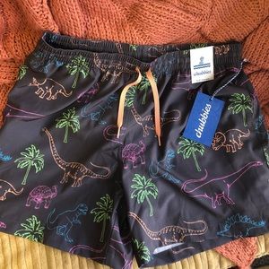 chubbies dinosaur swim trunks